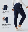 High Waisted Tummy Control Butt Lifting Denim Casual Leggings with Pockets