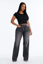 Crossed Paths Stretch Jeans - Grey