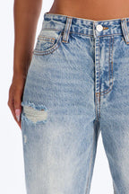 Feeling A Way Ripped Straight Leg Jeans