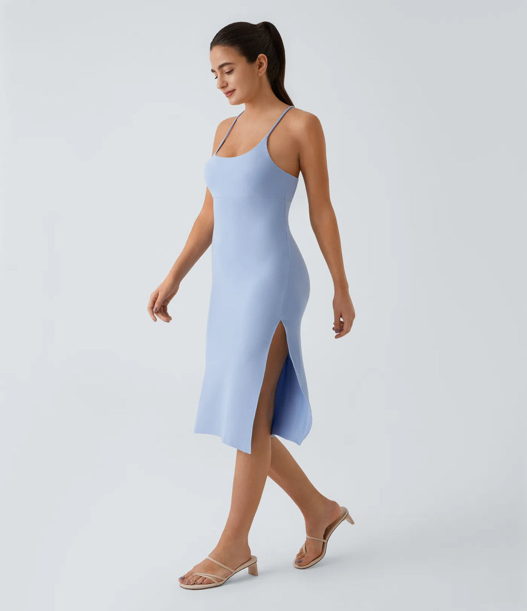 Everyday Strap Bodycon Midi Chill Dress-Sensational