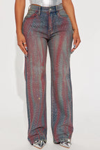 Daydreaming Embellished Straight Leg Jeans - Medium Wash