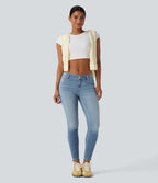 Low Rise Casual Skinny Jeans with Pockets