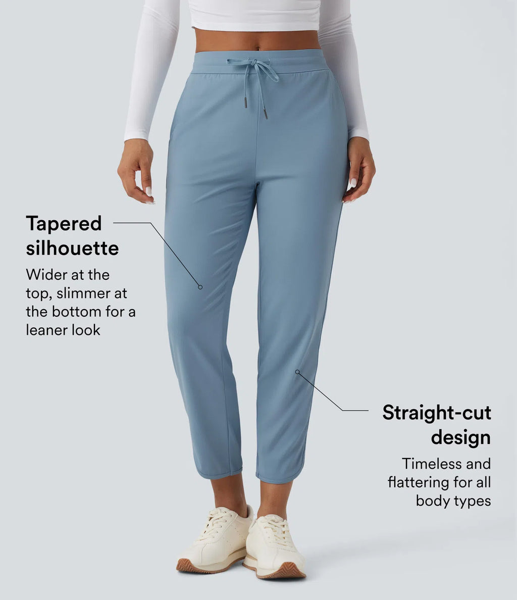 Quick Dry Golf Tapered Pants with Pockets