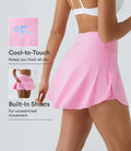 Airy Crossover Pocket 2-in-1 Cool Touch Tennis Skirt-Lucid-Longer Length-UPF50+