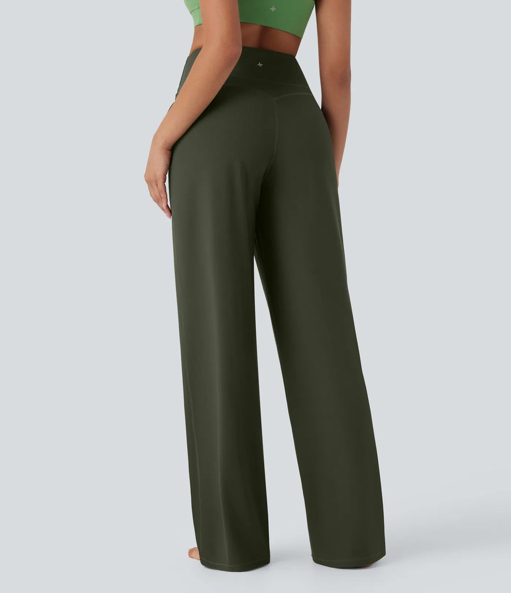 UltraSculpt™ High Waisted Tummy Control Straight Leg Yoga Pants with Pockets