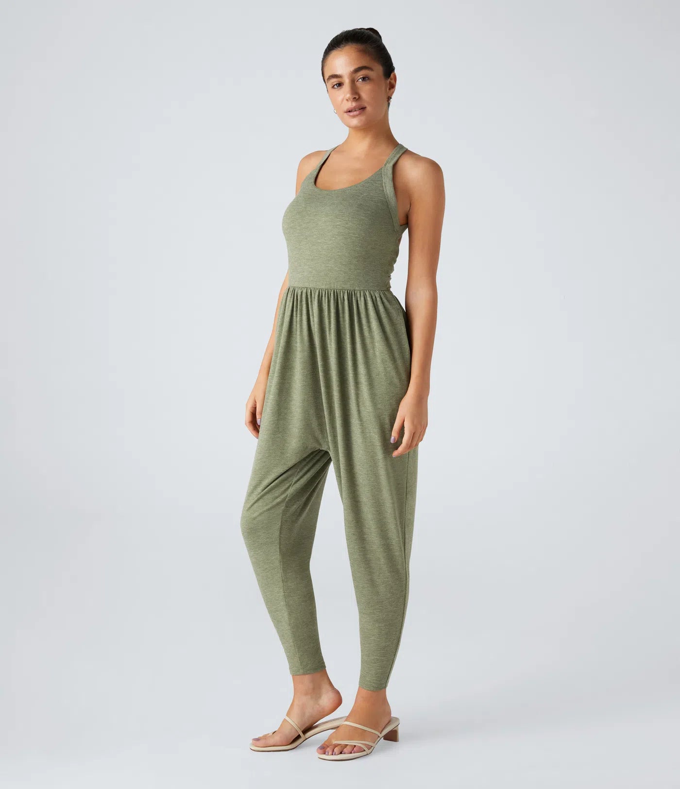 U Neck Pocket Harem Casual Jumpsuit-Easy Peezy Edition