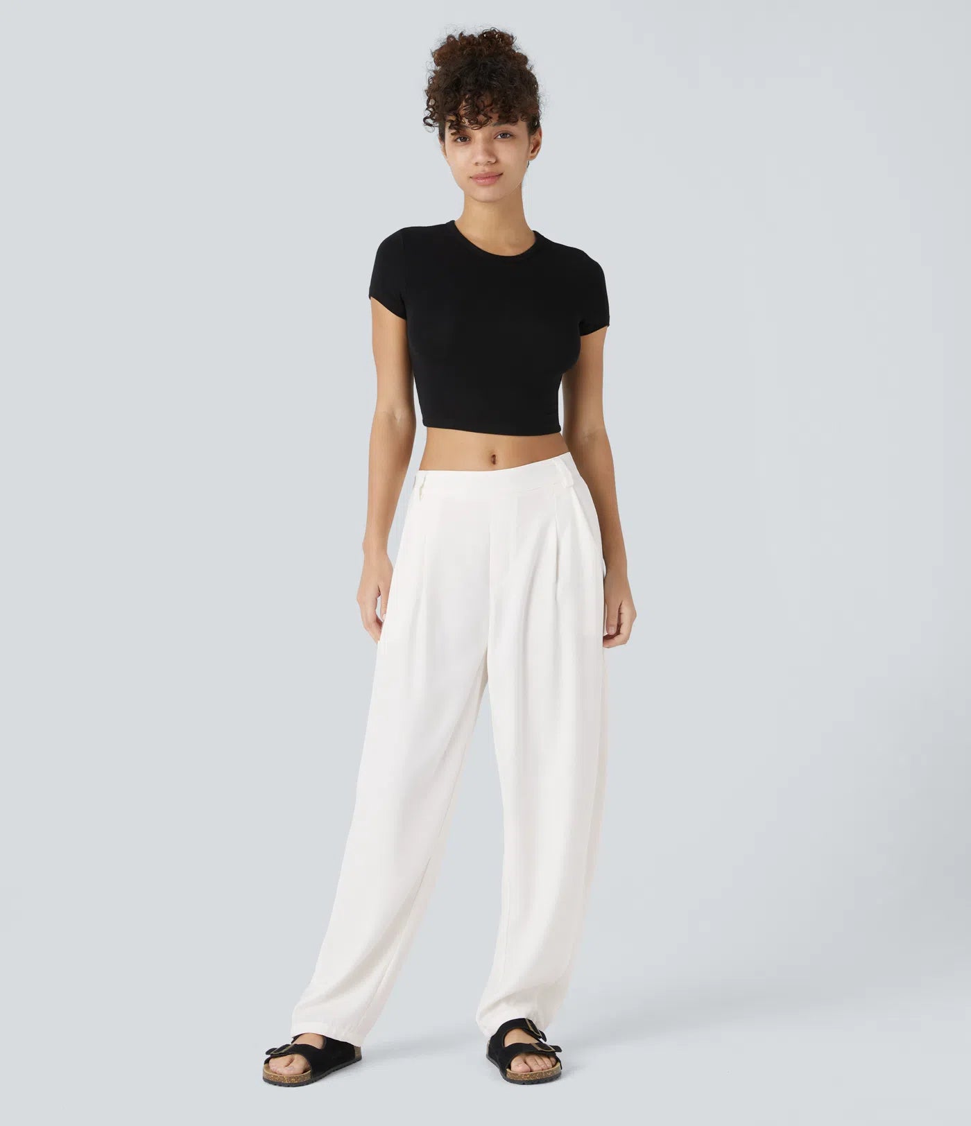 Mid Rise Pocket Barrel Leg Baggy Work Pants