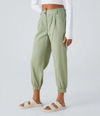 Mid Rise Casual Joggers with Pockets