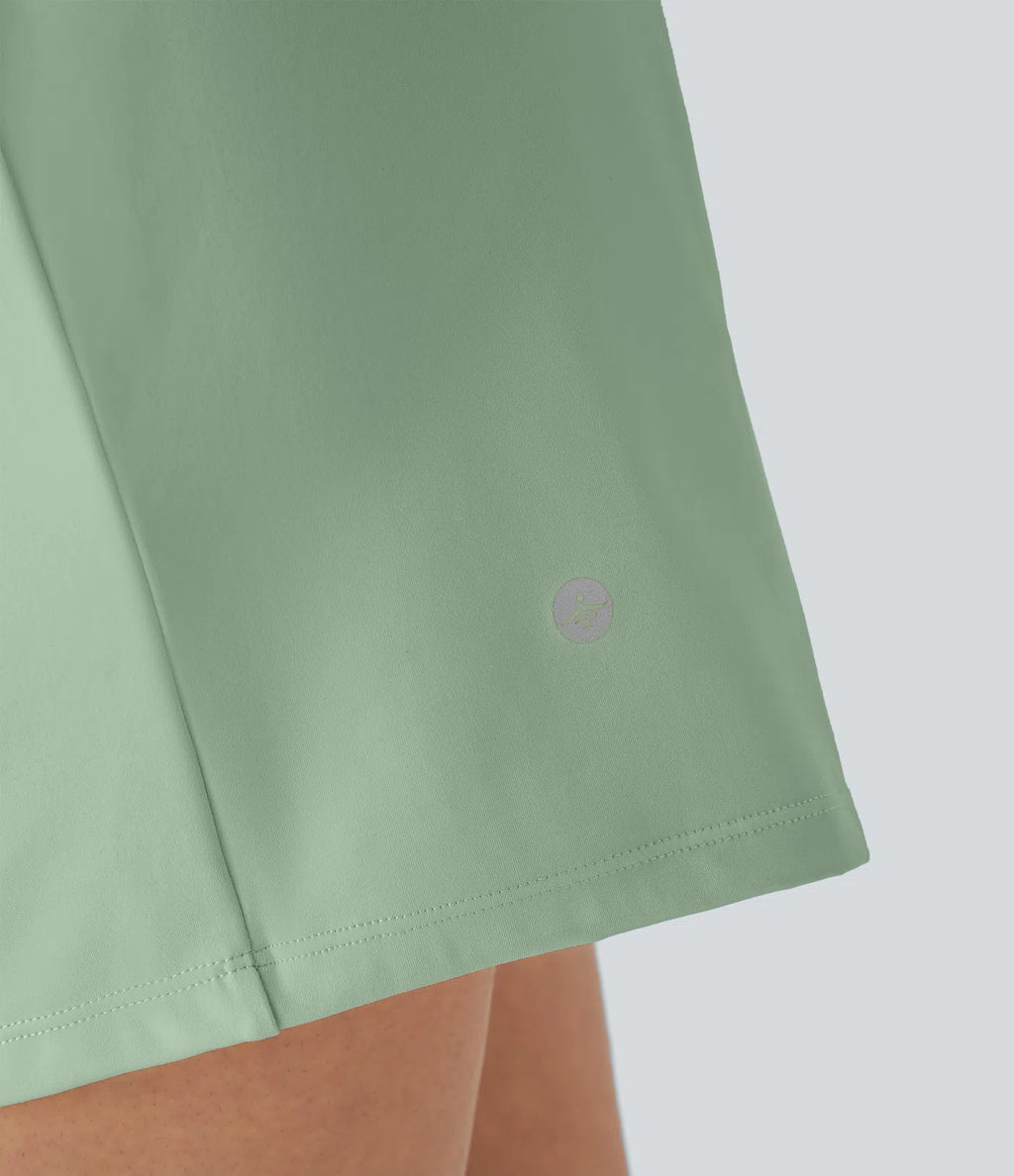 Airy Super High Waisted 2-in-1 Cool Touch Yoga Shorts 5'' with Pockets-Longer Length