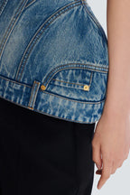 Austyn Structured Denim Bustier
