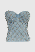 Camryn Diamante Denim Top