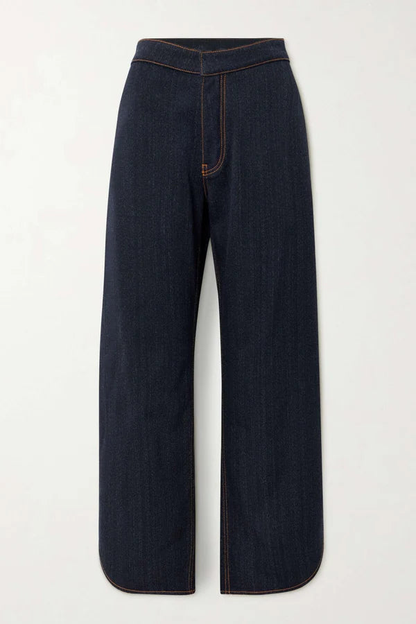 Erlinda Round Jeans - Black