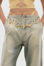 Ensley Rivets Bend Jeans