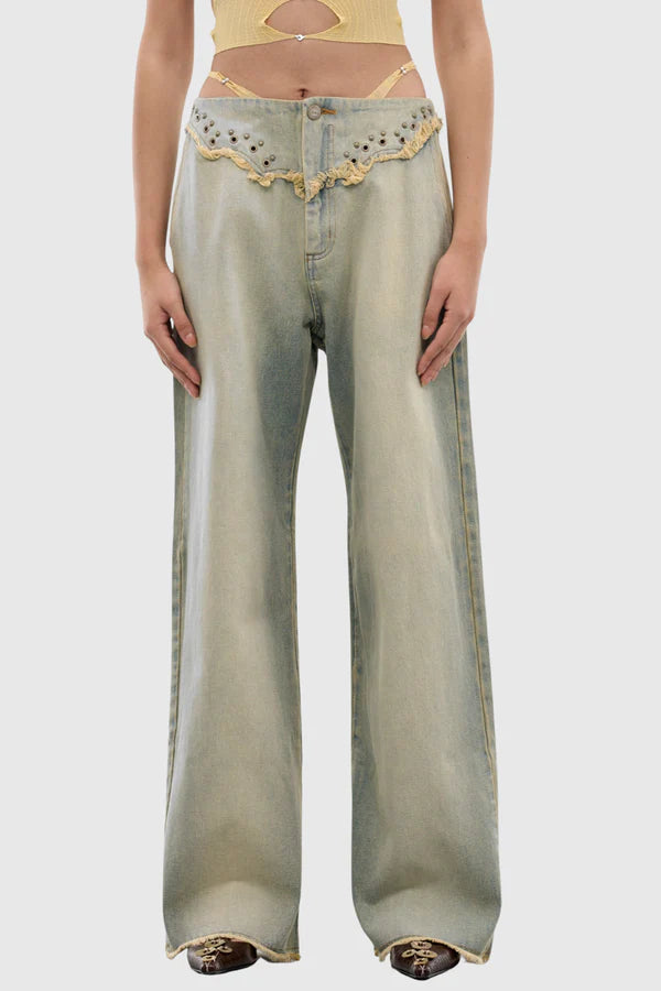 Ensley Rivets Bend Jeans