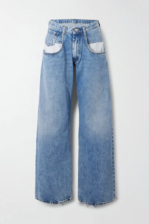Mielya Pocket Faded Jeans