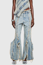 Pilaro Fringe Split Jeans