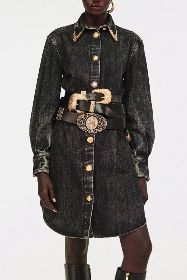 Potya Denim Midi Shirt Dress